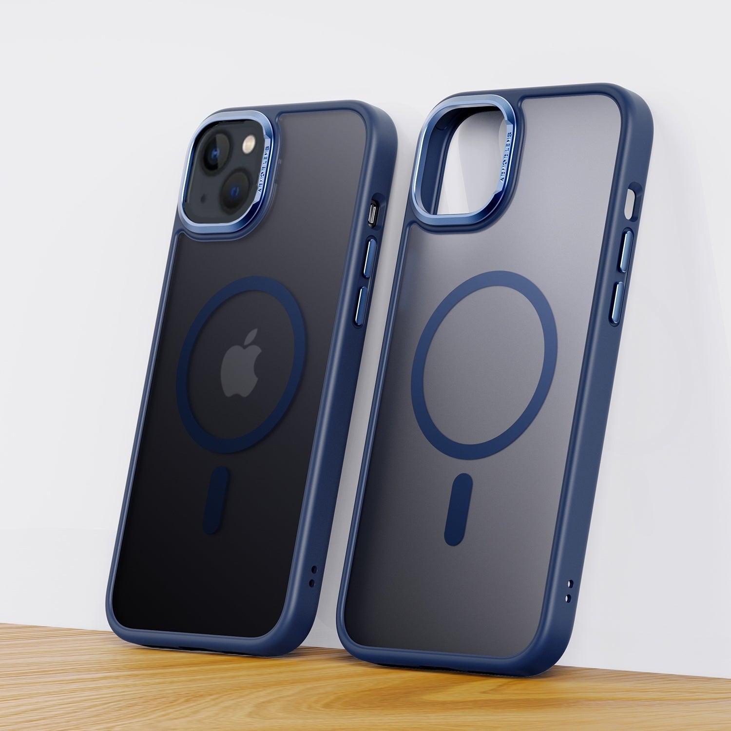 iPhone 15 Cover : Frosted Matte MagSafe Case with Armor Metal Camera Lens