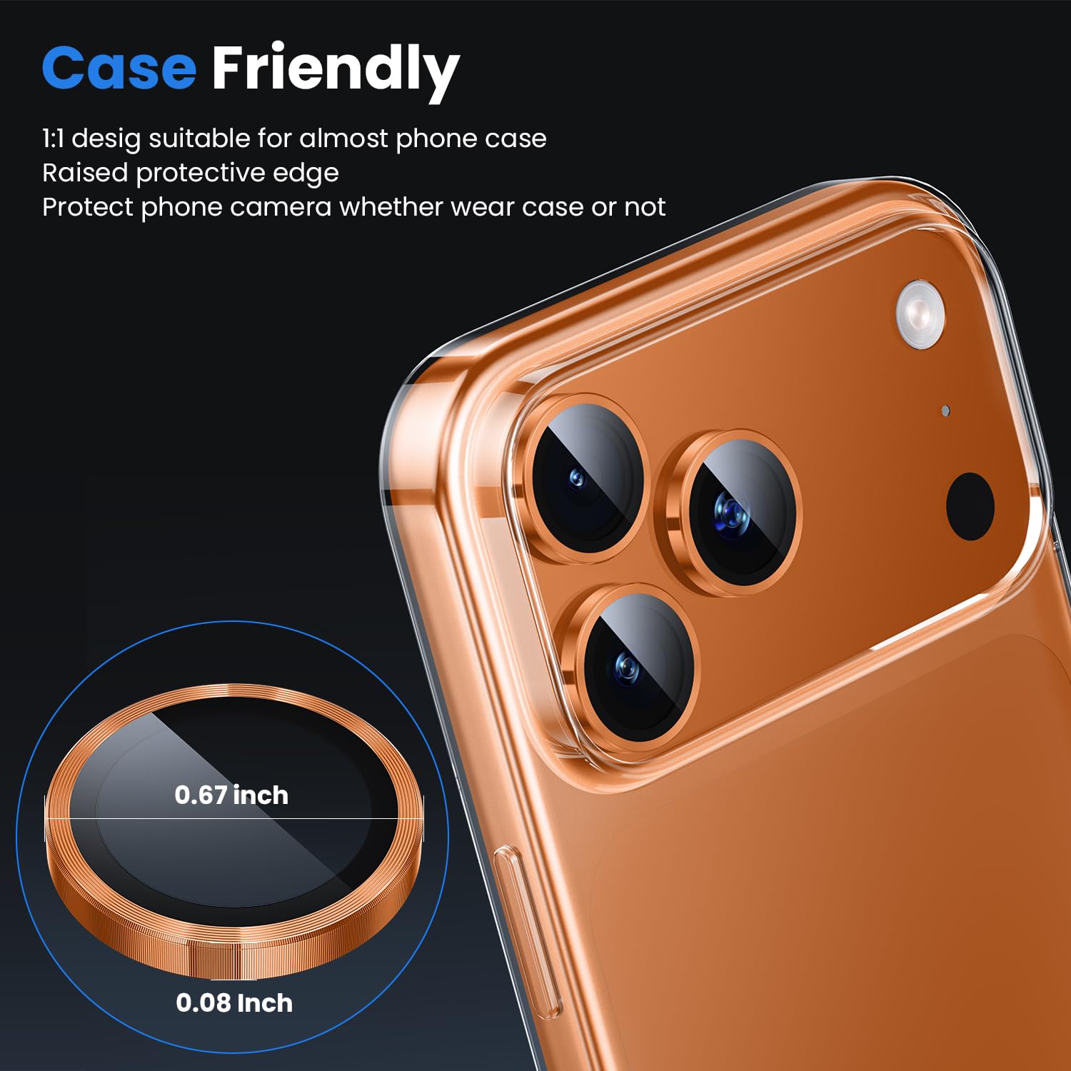 iPhone 17 Series : PVD Stainless Steel | Sapphire Glass Camera Rings | PVD
