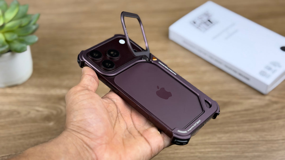 Oatsbaf AirFrame Metal Case for iPhone: Burgundy