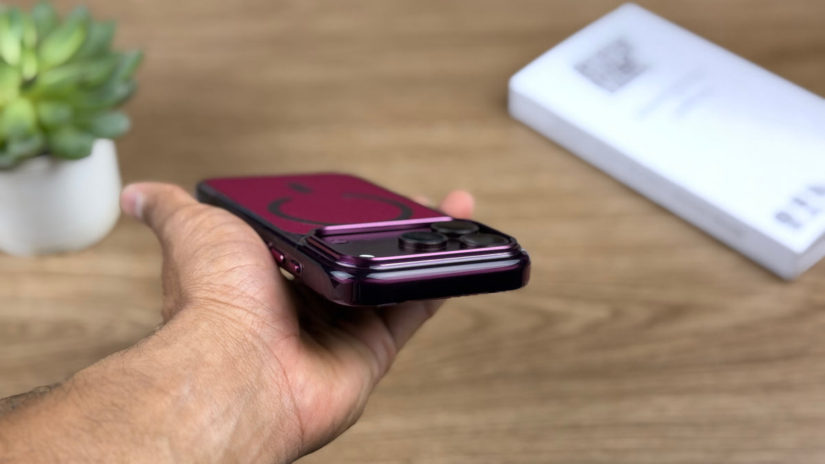 Textured MagSafe Anti-Yellow Case for iPhone: Burgundy