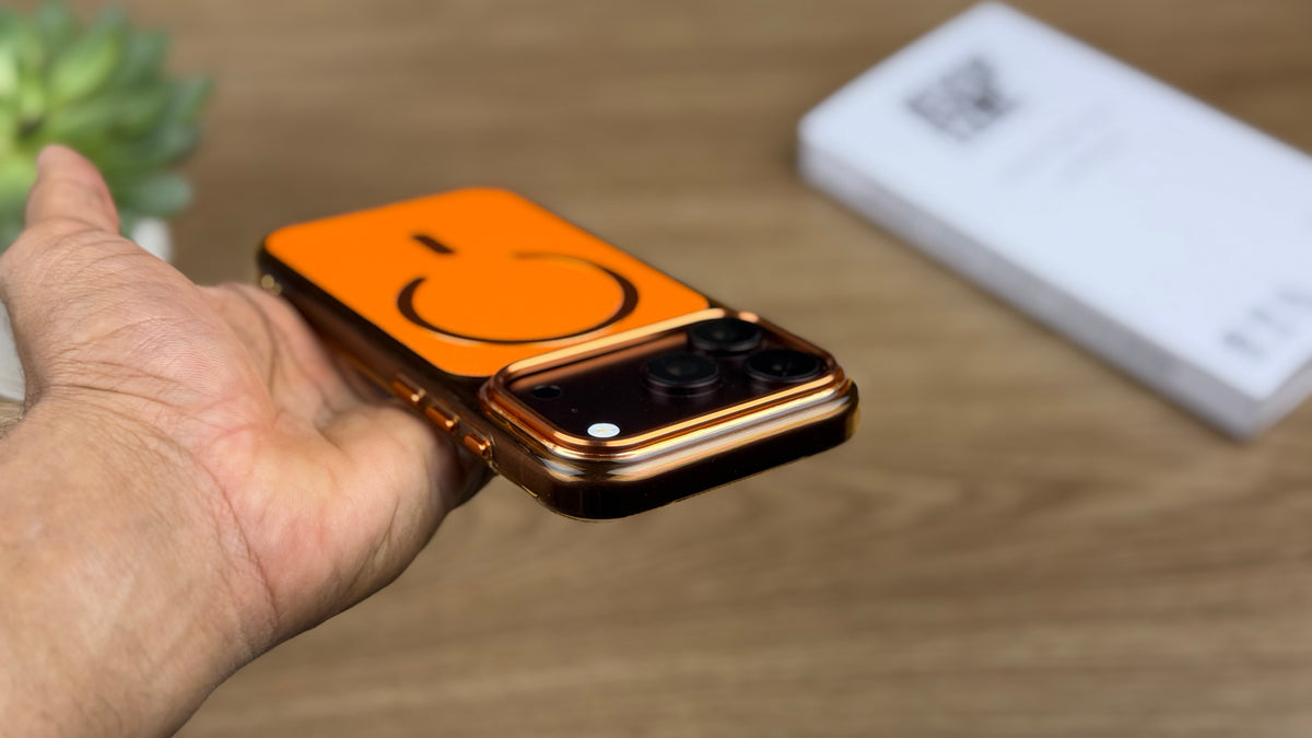 Textured MagSafe Anti-Yellow Case for iPhone: Orange