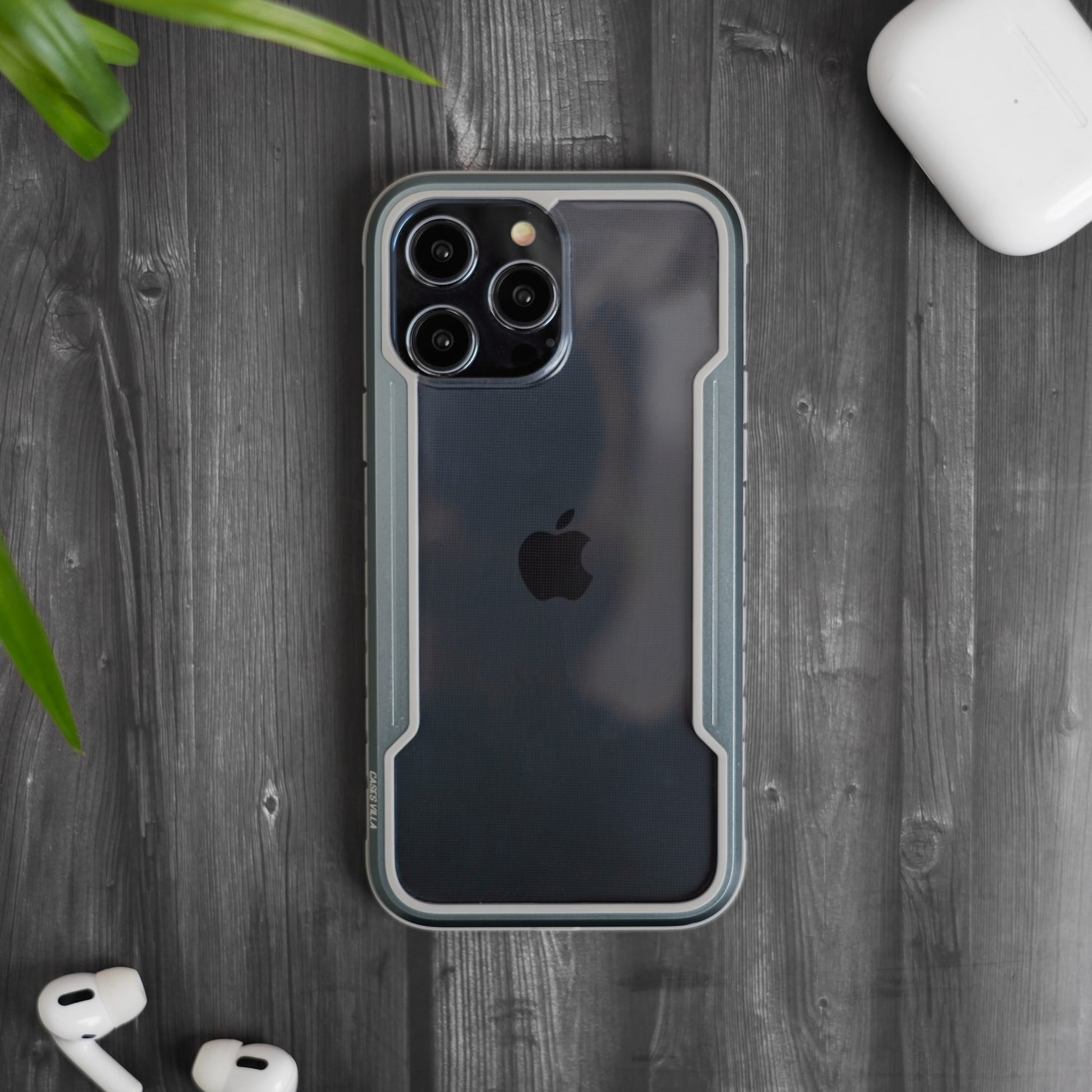 iPhone 14 / Pro / Max / Plus Case - Grey Defence Shield Metal Cover |