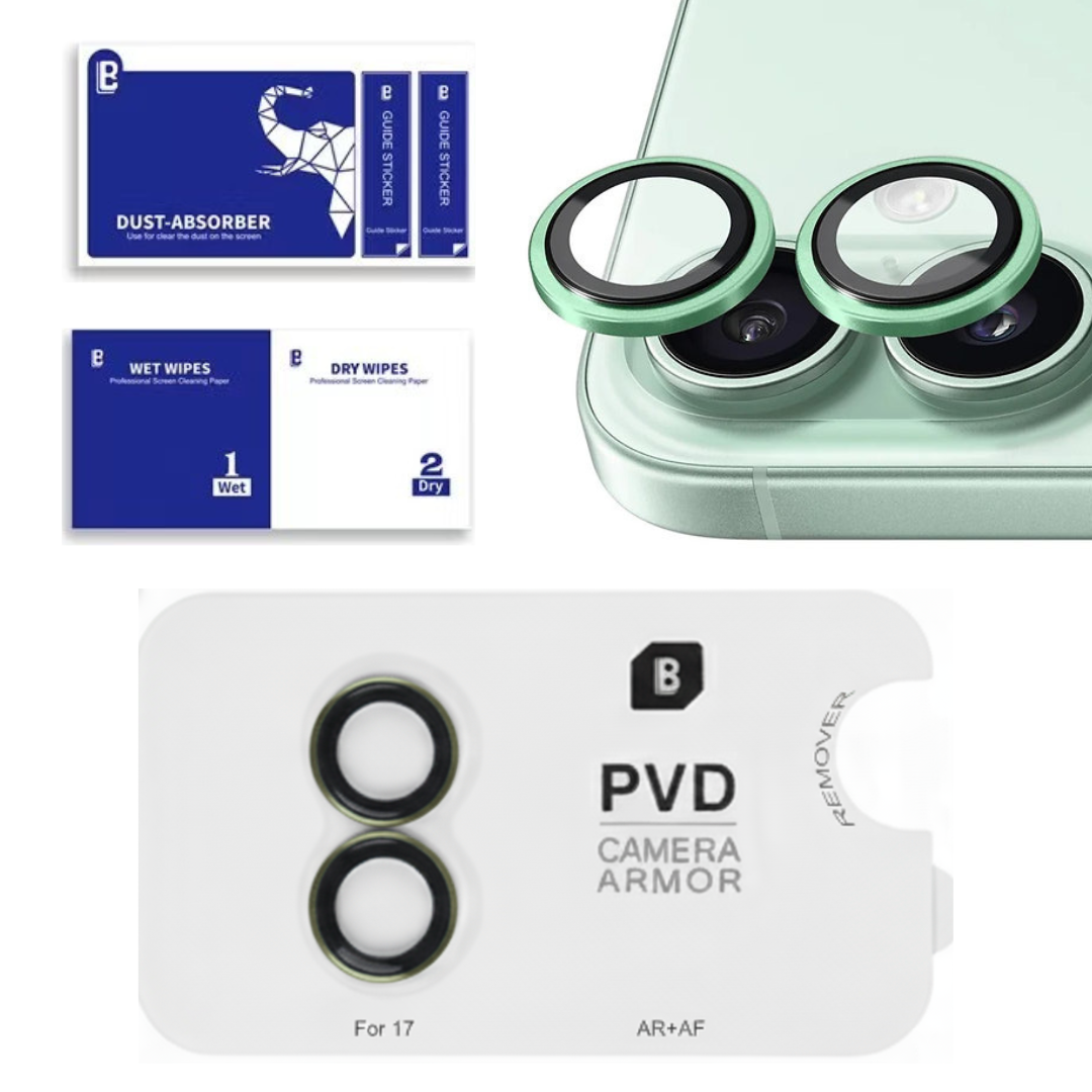 iPhone 17 Series : PVD Stainless Steel | Sapphire Glass Camera Rings | PVD