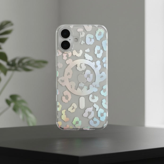 iPhone 17 Series : Chrome Leopard Print Case