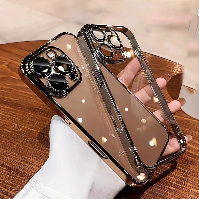 iPhone 16 Series: Luxury Electroplating Case with Camera Protection