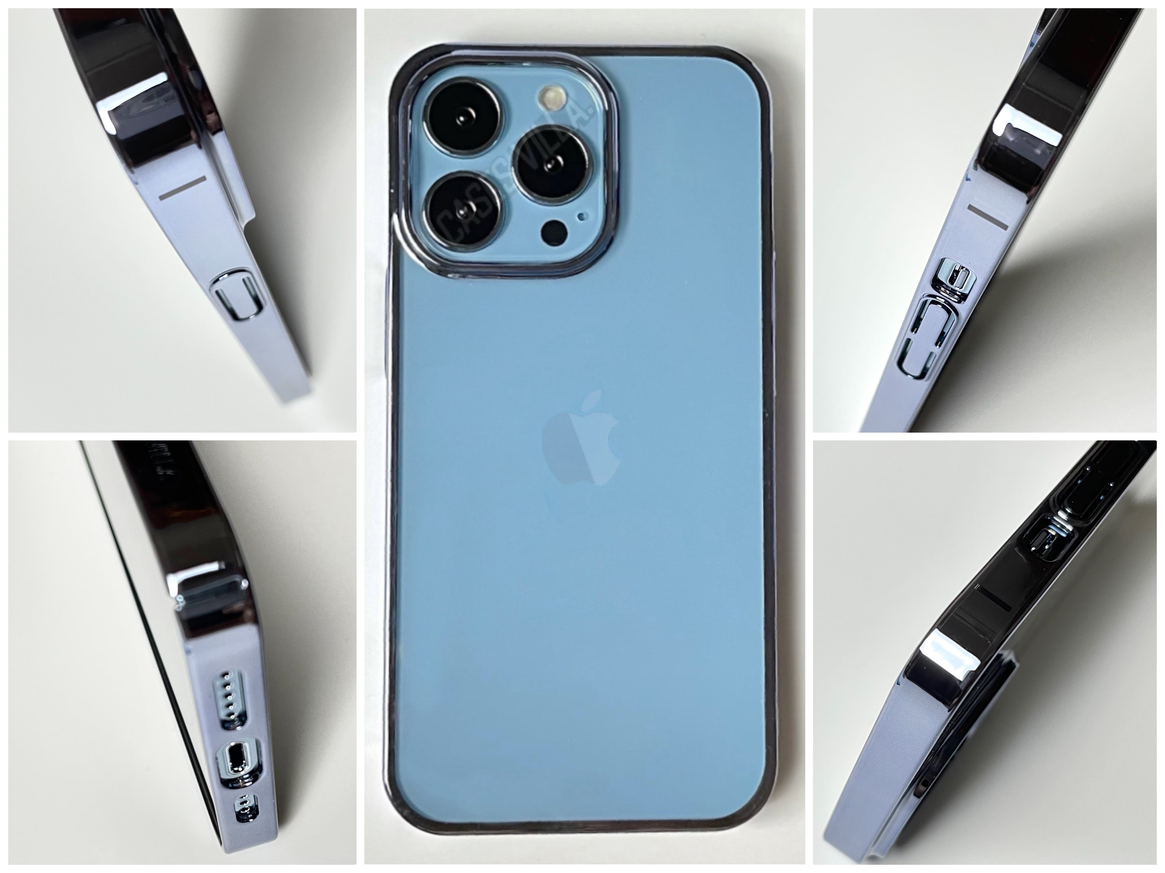 iPhone 14 Pro Max - Glass Case Cover with Electroplated Chrome Finish Edges
