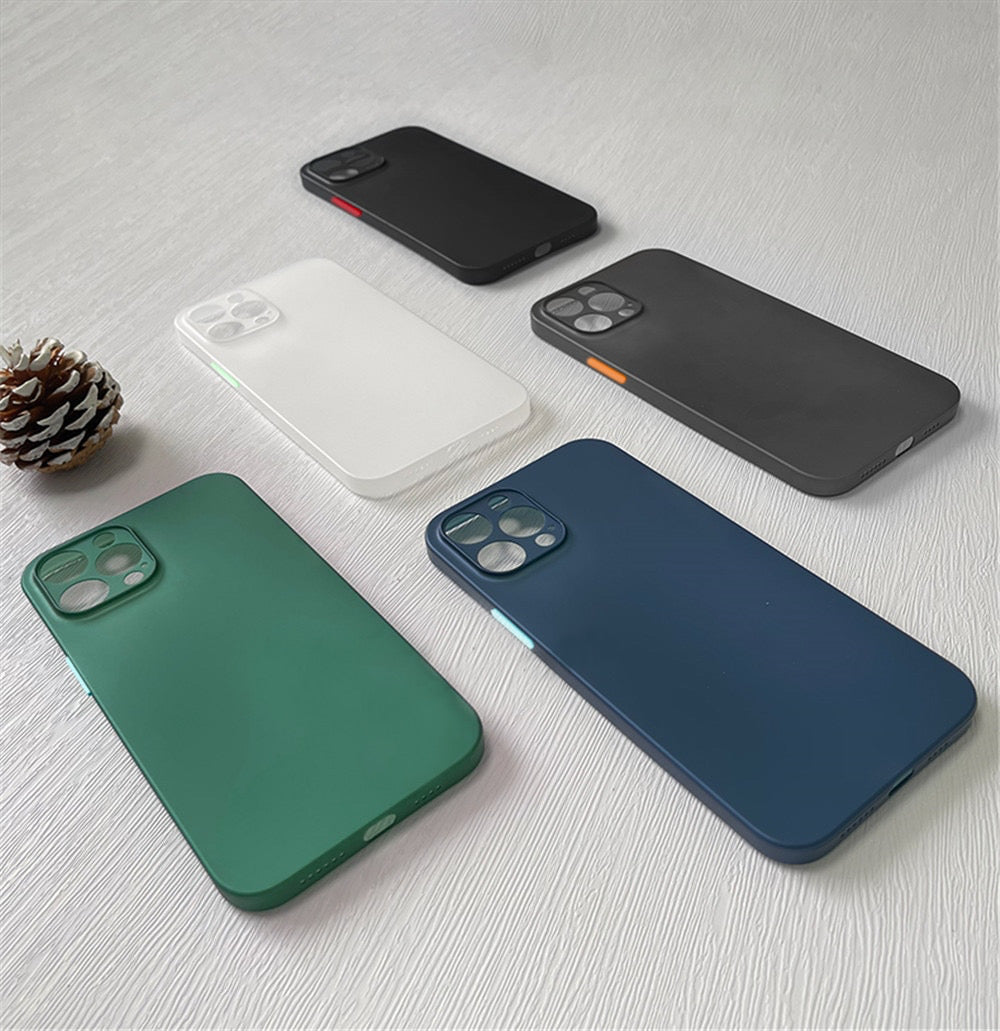 ULTRA THIN MATTE 0.3MM SLIM CASE FOR IPHONE 6 to 12 Pro Max Series