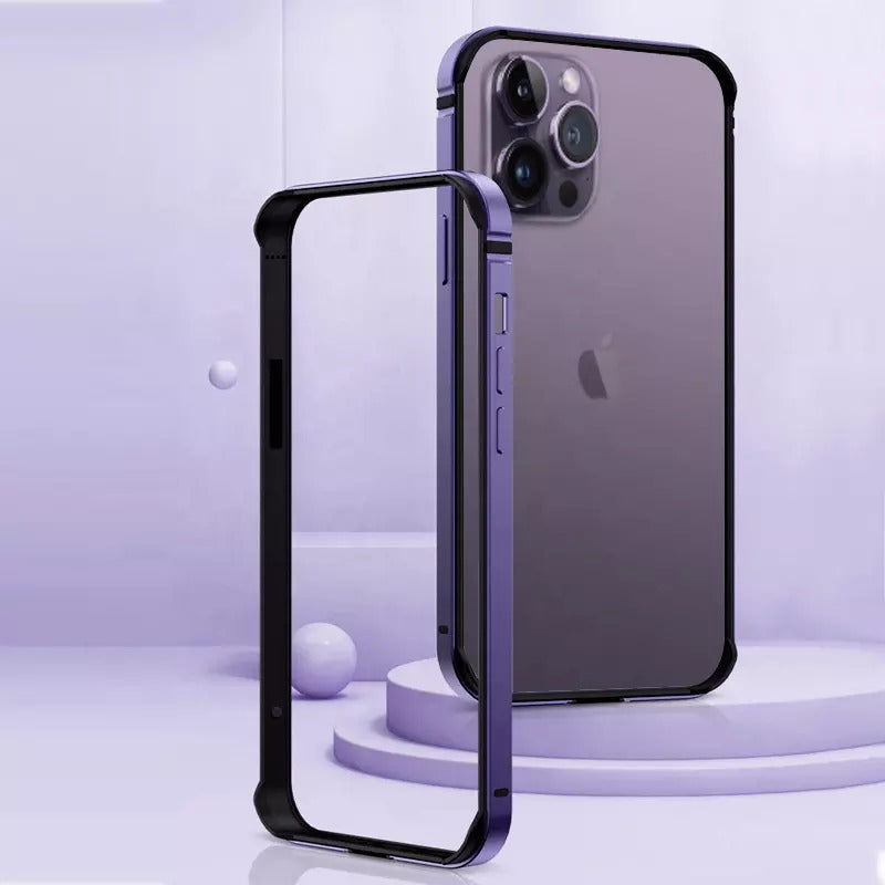 iPhone 14 Series Aluminium Metal Silicone Bumper Frame Case Cover