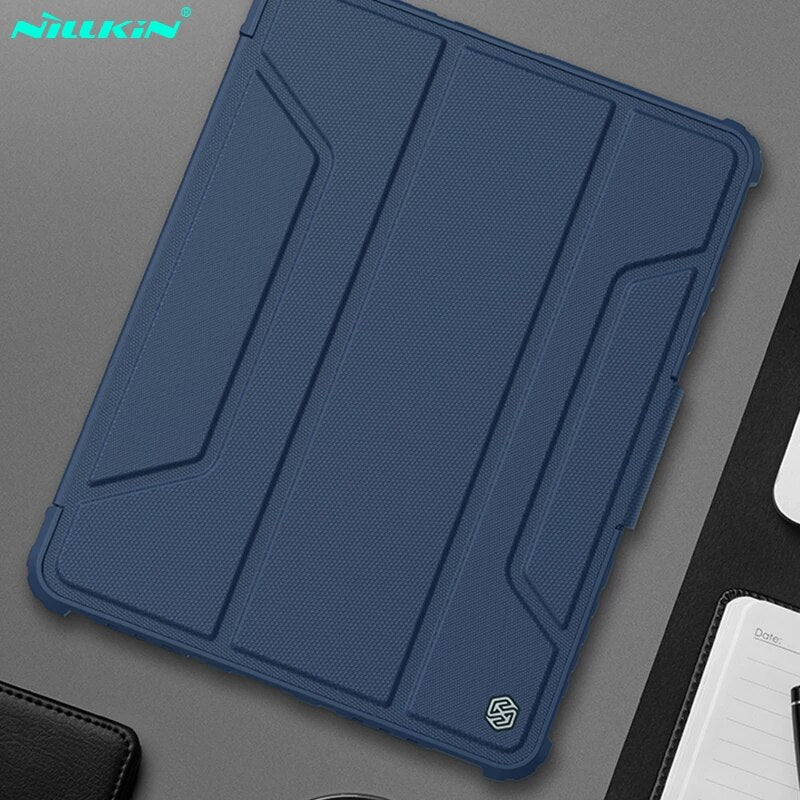 Nillkin Bumper Pro Leather Case Cover for Apple iPad Pro 12.9 Inches, (2020/2021) with Pencil Holder - Cases Villa Private Limited