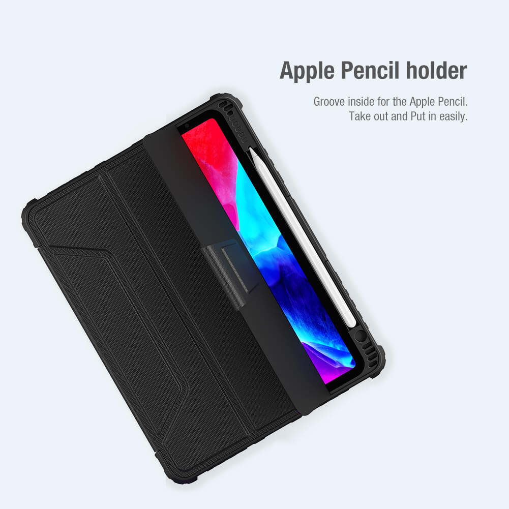 Nillkin Bumper Pro Leather Case Cover for Apple iPad Pro 12.9 Inches, (2020/2021) with Pencil Holder - Cases Villa Private Limited