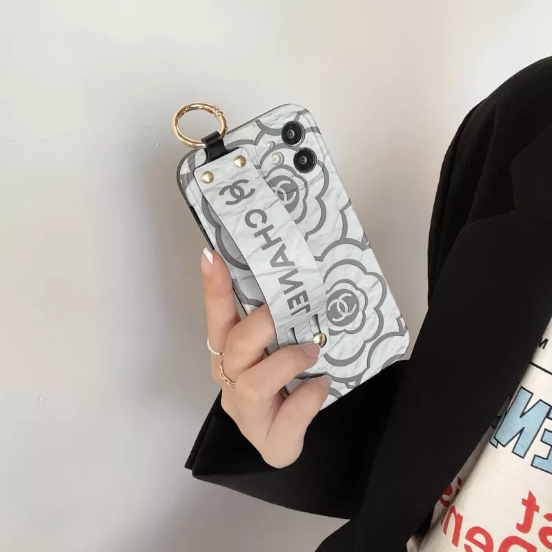 Luxury Brand CC Strap Holder Case Cover for iPhone 13, 12, Pro Max, 11