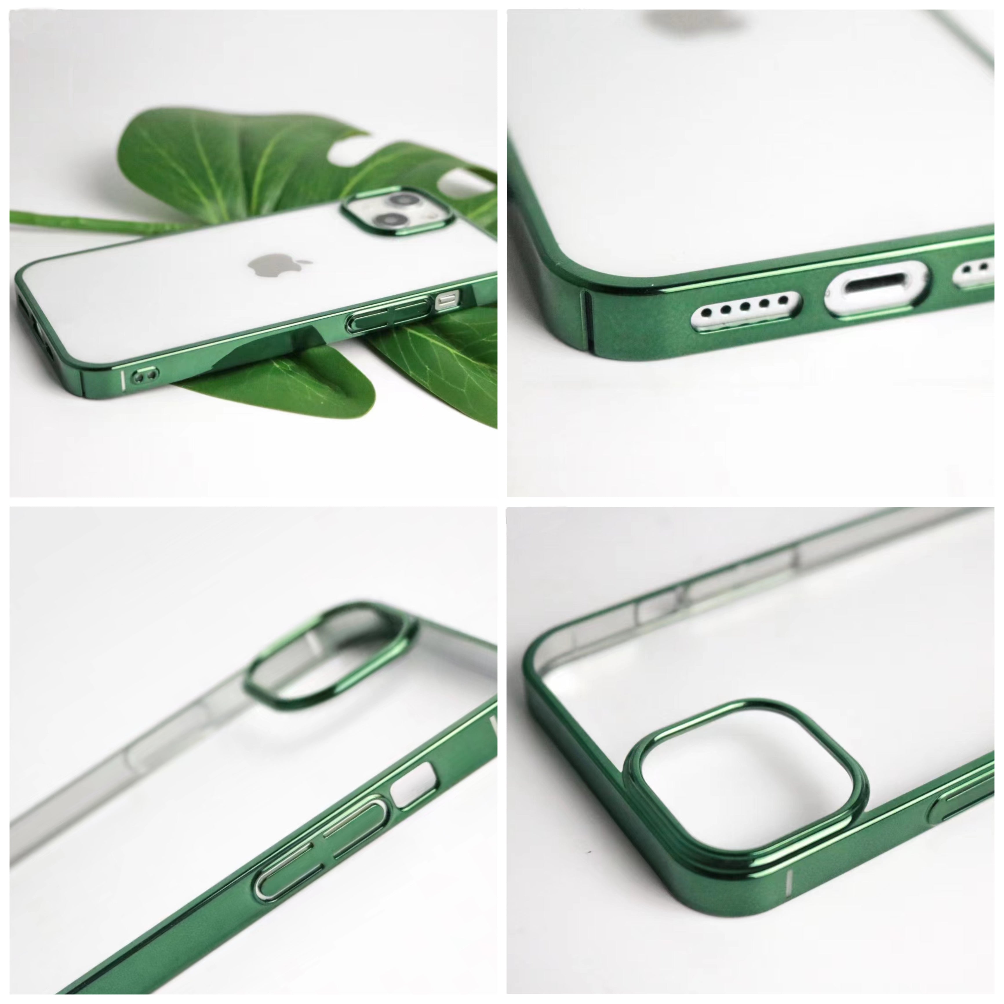 Glass Case with Electroplated Chrome Finish Edges for iPhone 12, 13 & 14 Series