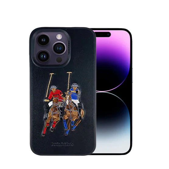 iPhone 14 Pro Cover - Santa Barbara Genuine Leather Case Jockey Series