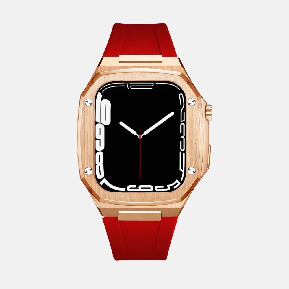 45MM Rose Gold Luxury Edition iWatch Case: Silicone Strap