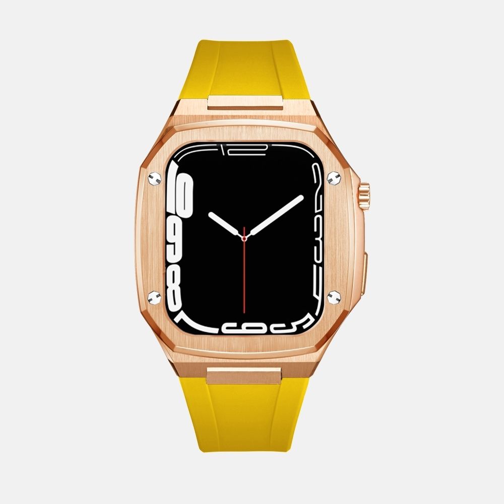 45MM Rose Gold Luxury Edition iWatch Case: Silicone Strap