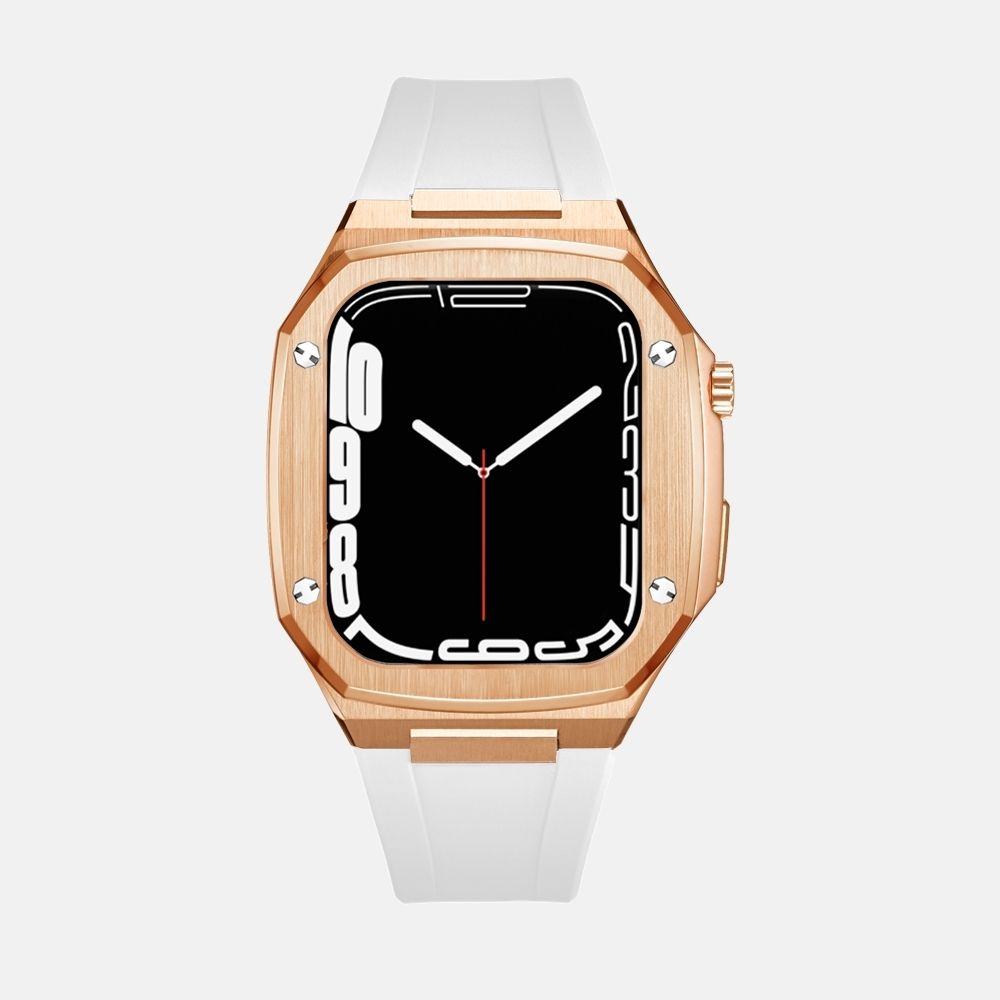 45MM Rose Gold Luxury Edition iWatch Case: Silicone Strap