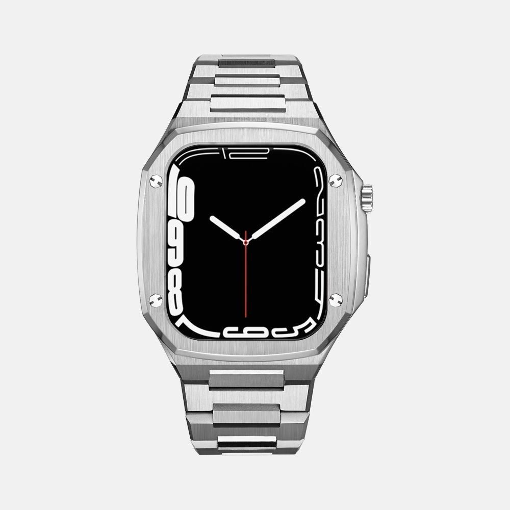 45MM Silver Luxury Edition iWatch Case: Stainless Steel Strap