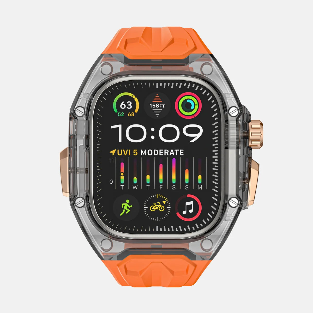 49MM Black Edition Case for iWatch Ultra 1, 2 - ORANGE