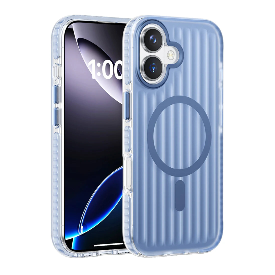 iPhone 17 Series: Corrugated Metallic MagSafe Shockproof Case
