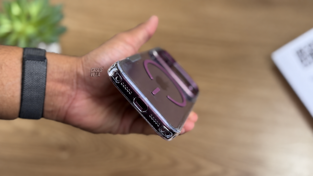 MagSafe Anti Yellow Case with Metal Camera Frame for iPhone - Burgundy