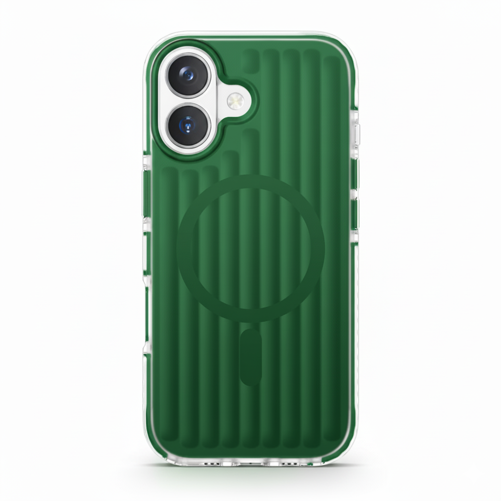 iPhone 17 Series: Corrugated Metallic MagSafe Shockproof Case