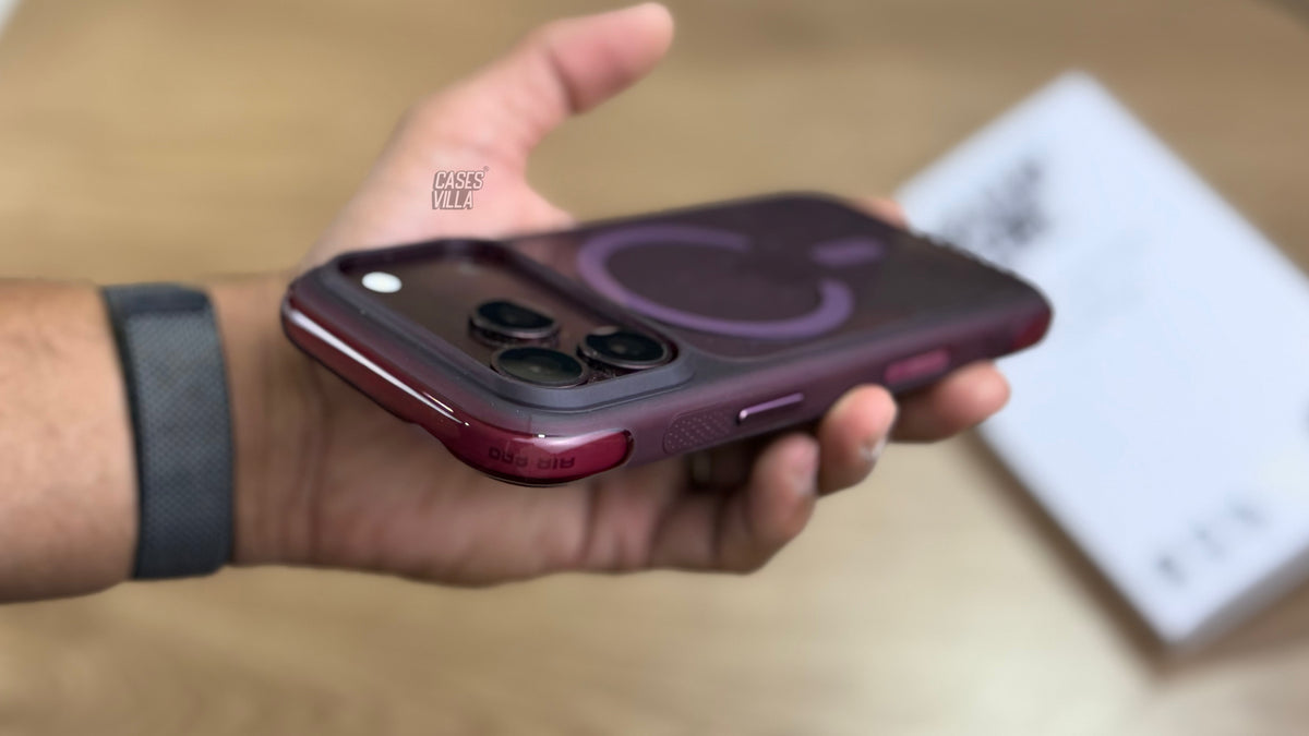 Air Bag Pro Silicone Case with MagSafe for iPhone - Burgundy