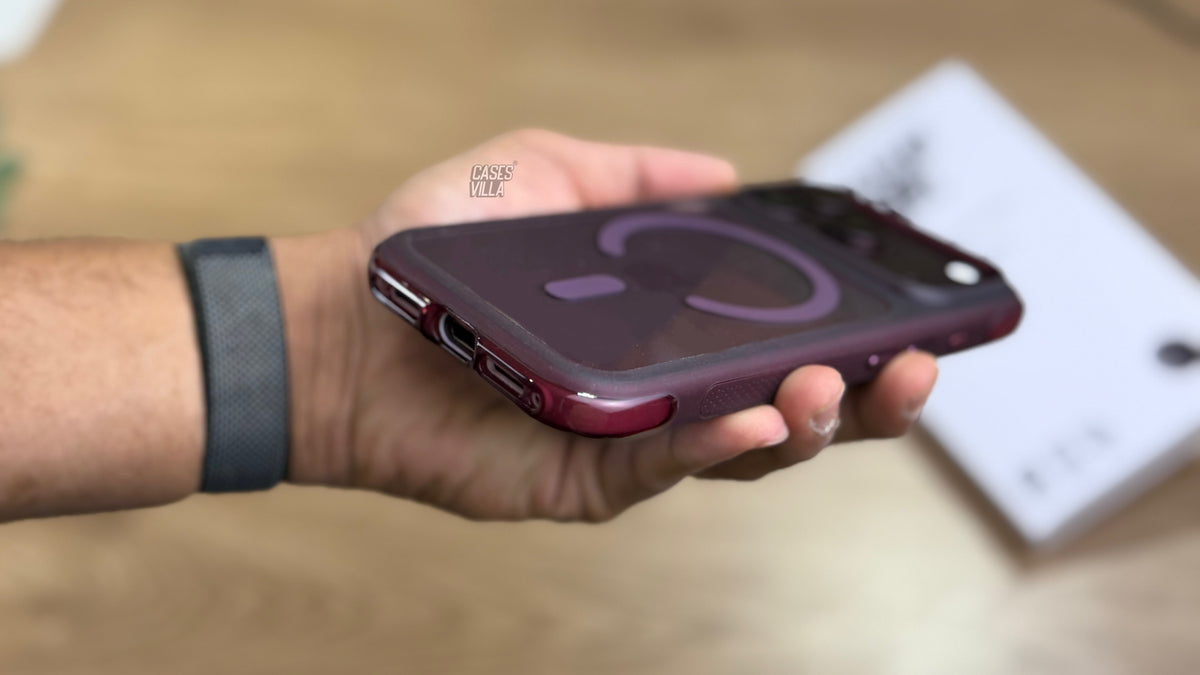Air Bag Pro Silicone Case with MagSafe for iPhone - Burgundy