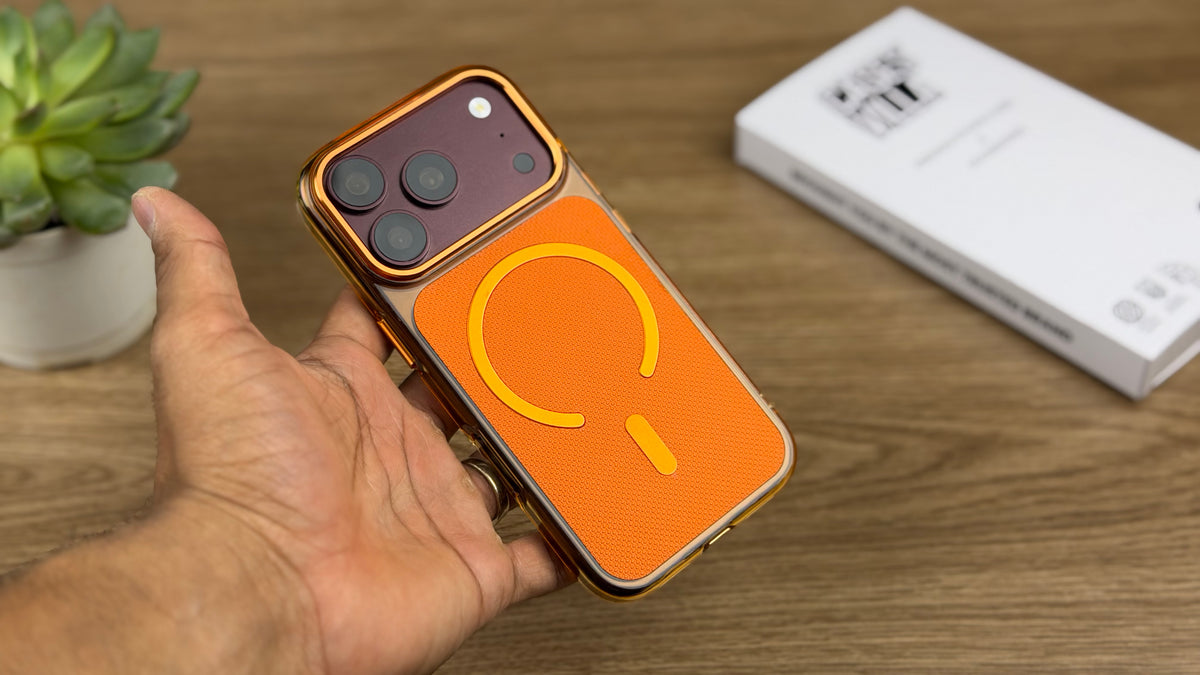 Textured MagSafe Anti-Yellow Case for iPhone: Orange