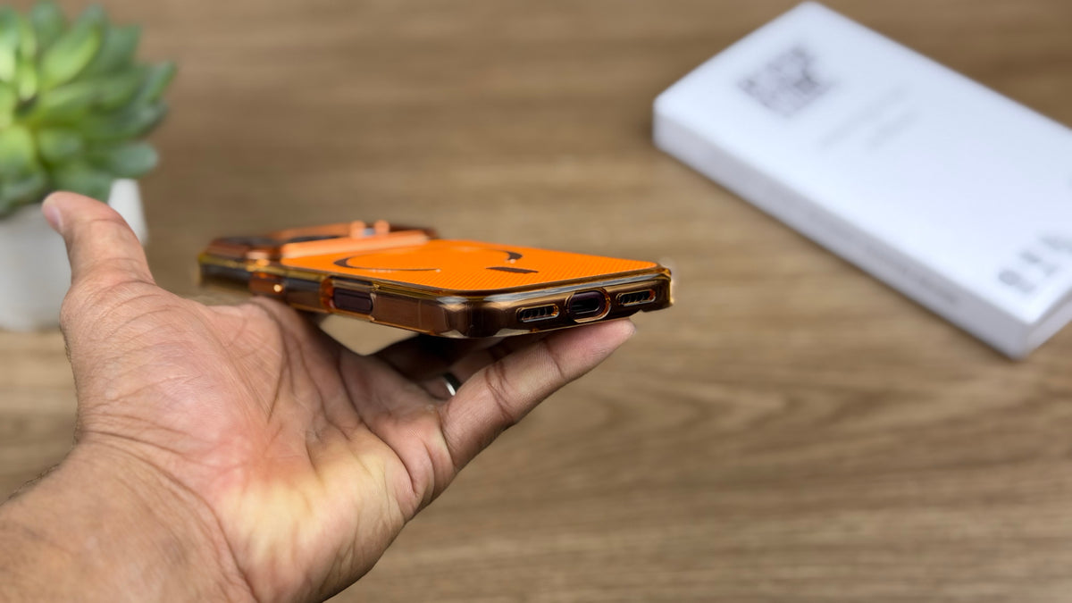 Textured MagSafe Anti-Yellow Case for iPhone: Orange