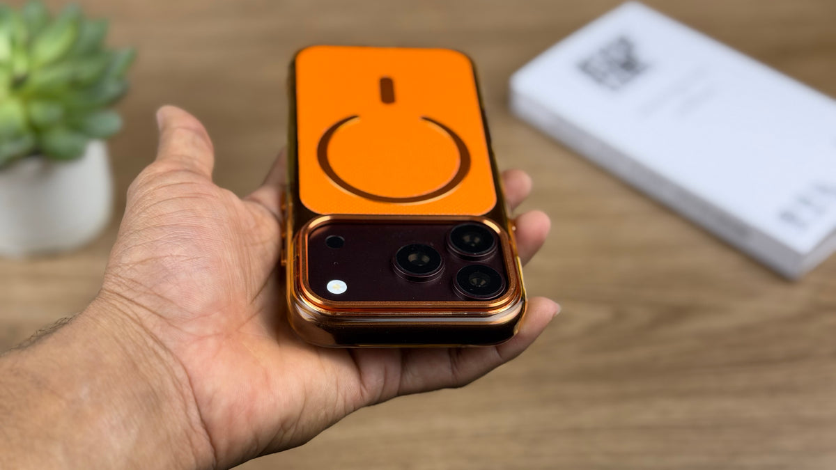 Textured MagSafe Anti-Yellow Case for iPhone: Orange