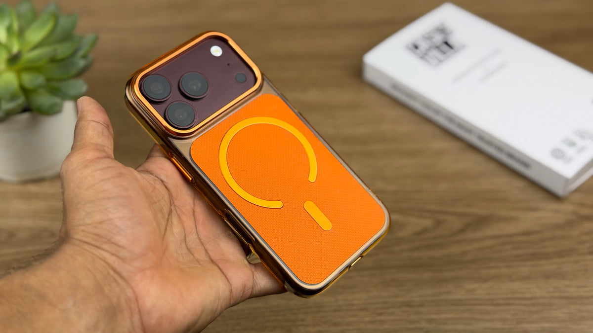 Textured MagSafe Anti-Yellow Case for iPhone: Orange