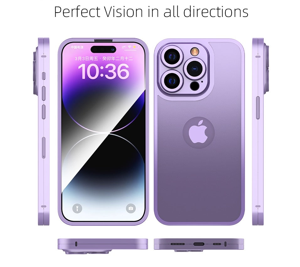 iPhone 13 & 14 Series 360 Degree Cover - Titanium Alloy Ultra Thin Metal Case with Camera Protection