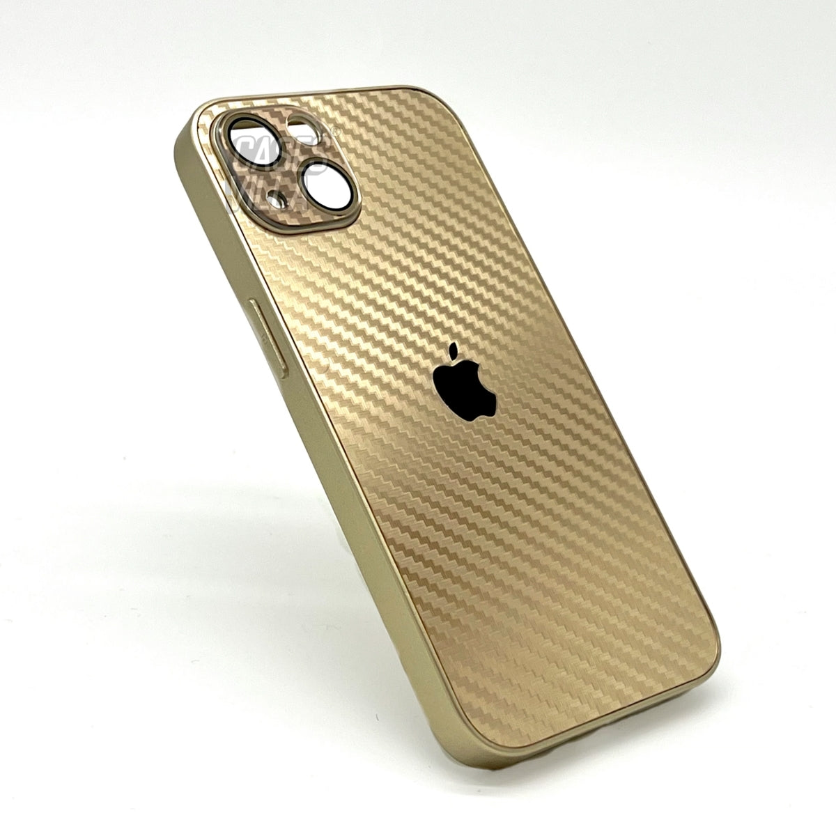 iPhone 13 Cover : New Carbon Fiber Pattern AG Glass Case with Camera Lens Protection