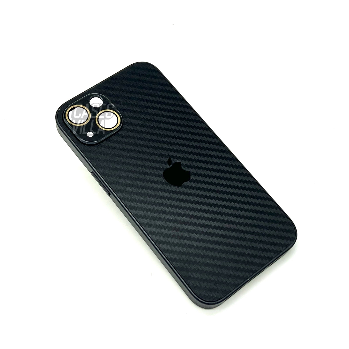 iPhone 13 Cover : New Carbon Fiber Pattern AG Glass Case with Camera Lens Protection