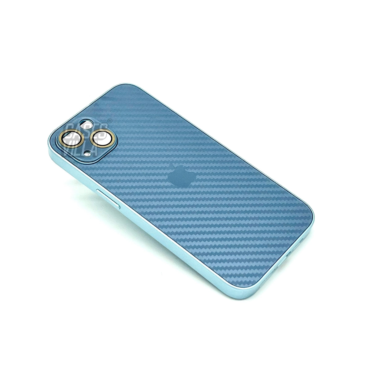 iPhone 13 Cover : New Carbon Fiber Pattern AG Glass Case with Camera Lens Protection