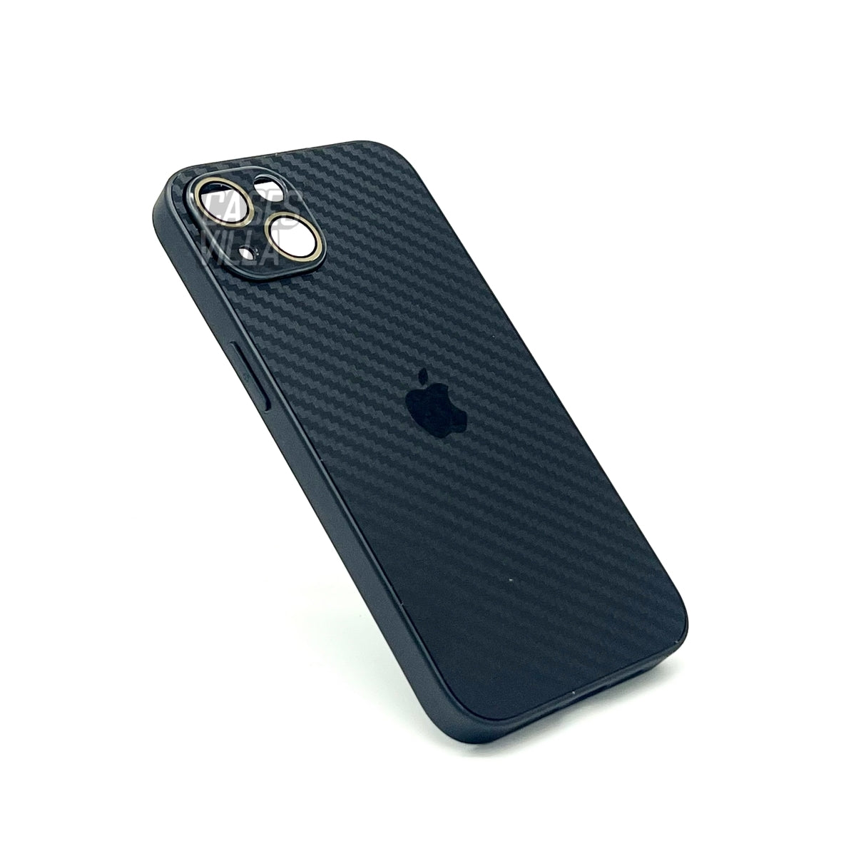 iPhone 13 Cover : New Carbon Fiber Pattern AG Glass Case with Camera Lens Protection