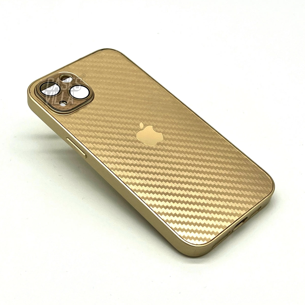 iPhone 13 Cover : New Carbon Fiber Pattern AG Glass Case with Camera Lens Protection