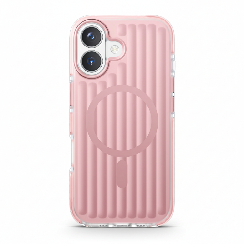 iPhone 17 Series: Corrugated Metallic MagSafe Shockproof Case