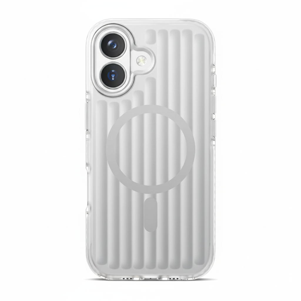 iPhone 17 Series: Corrugated Metallic MagSafe Shockproof Case
