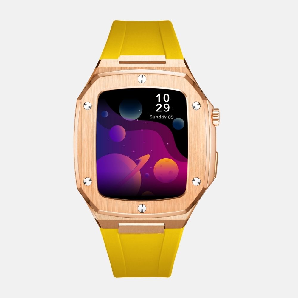 44MM Rose Gold Luxury Edition iWatch Case: Silicone Strap