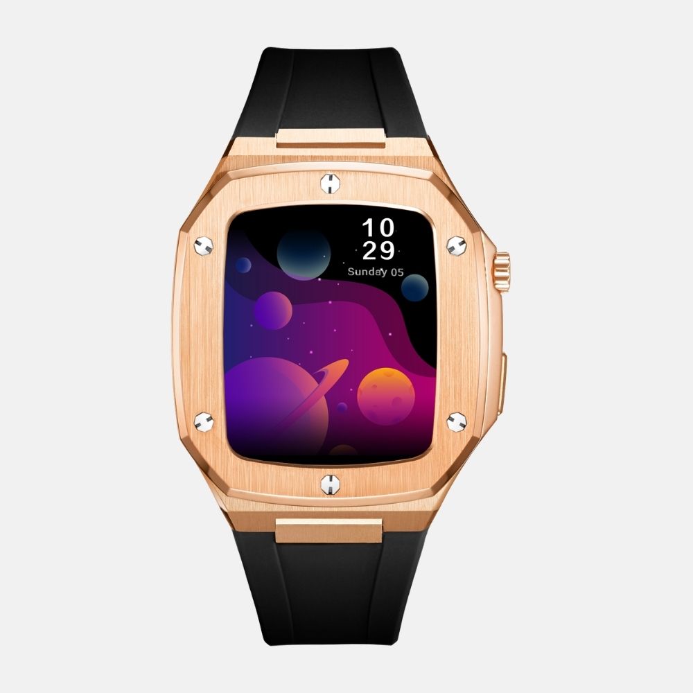 44MM Rose Gold Luxury Edition iWatch Case: Silicone Strap