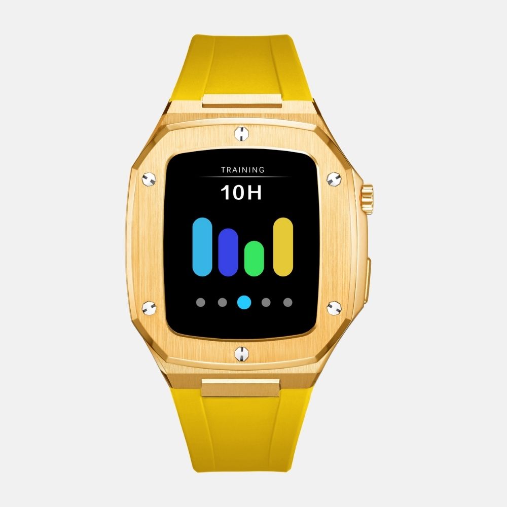 44MM Gold Luxury Edition iWatch Case: Silicone Strap