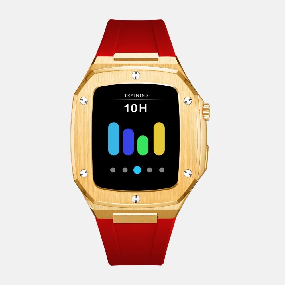 44MM Gold Luxury Edition iWatch Case: Silicone Strap