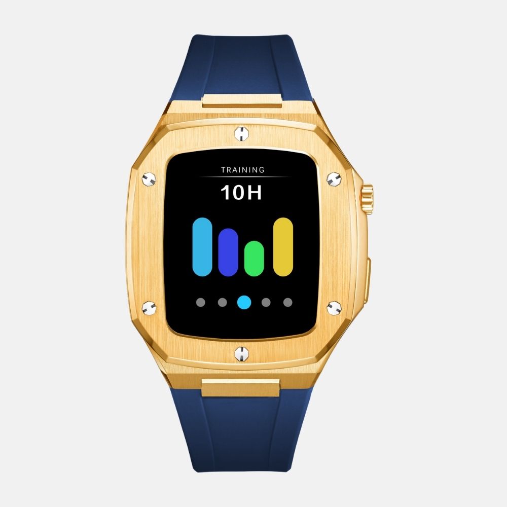 44MM Gold Luxury Edition iWatch Case: Silicone Strap