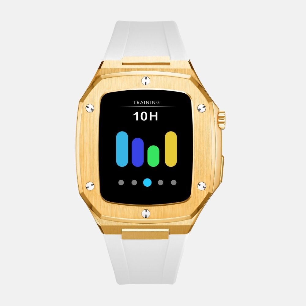 44MM Gold Luxury Edition iWatch Case: Silicone Strap