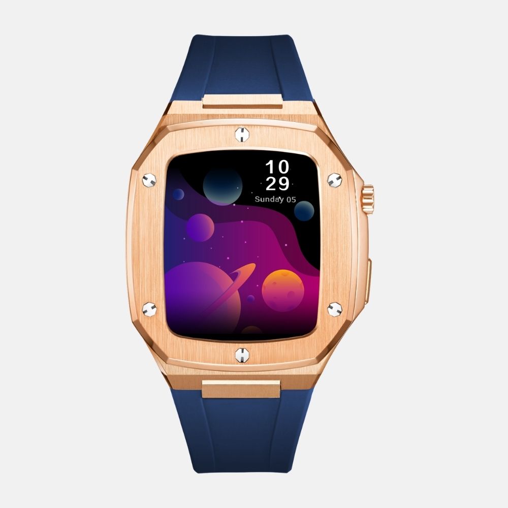 44MM Rose Gold Luxury Edition iWatch Case: Silicone Strap