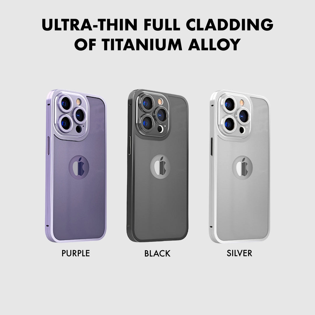 iPhone 14 Pro Max 360 Degree Cover - Titanium Alloy Ultra Thin Metal C