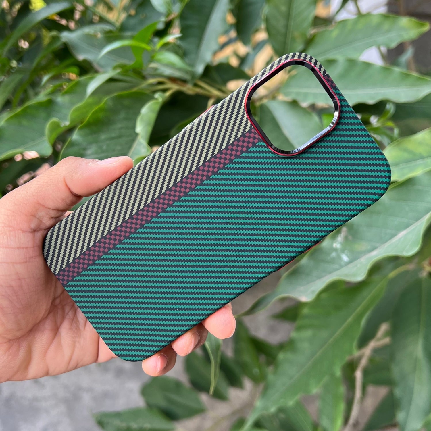 iPhone 15 Plus Cover: Real Aramid Carbon Fiber Three Color Kevilar Case