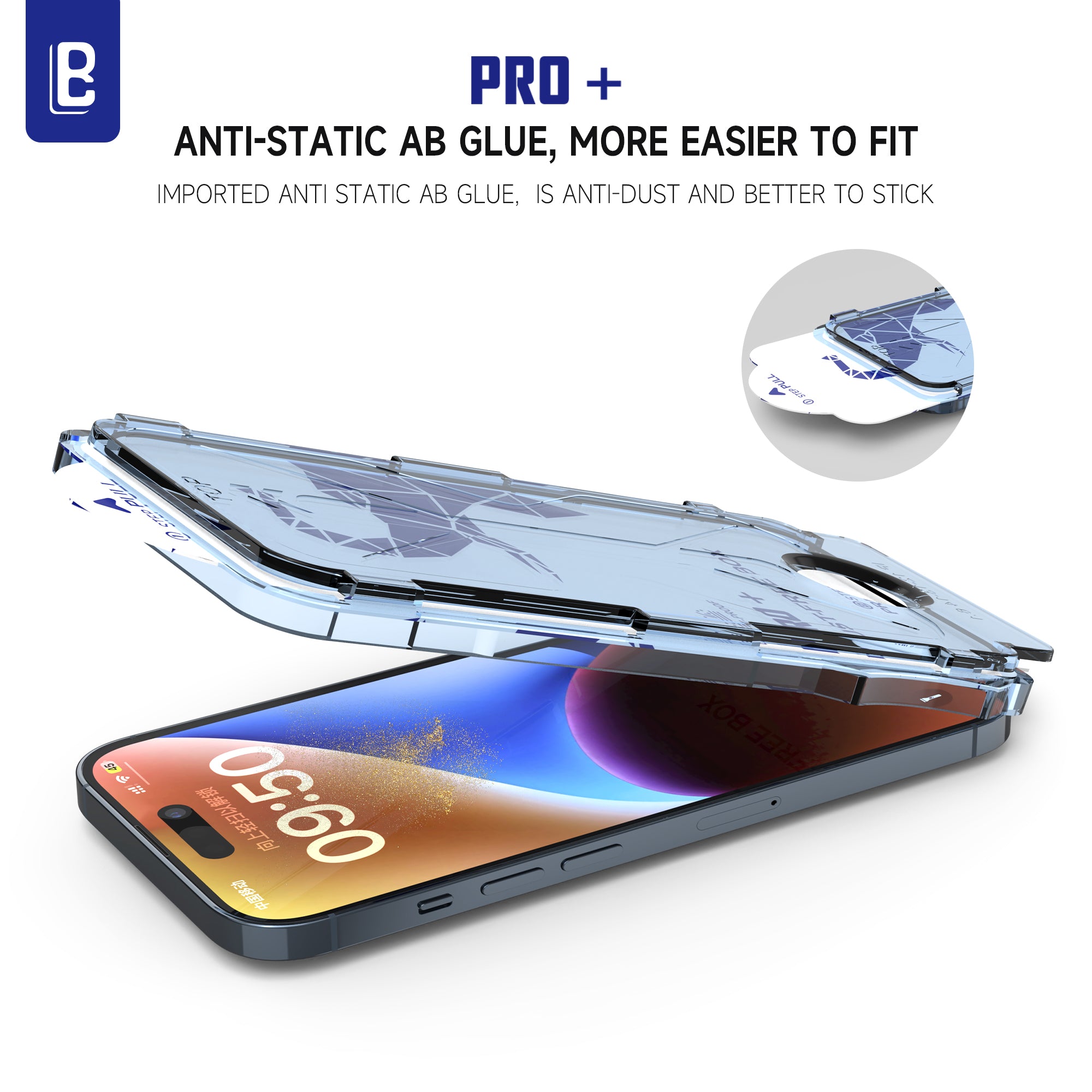 iPhone 15 Series PRO+ Dust-Free Box 9H Screen Protector