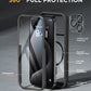 iPhone 15 Pro Max - Black : Cases Villa 360° Protection Case 9H Tempered Glass Cover with MagSafe